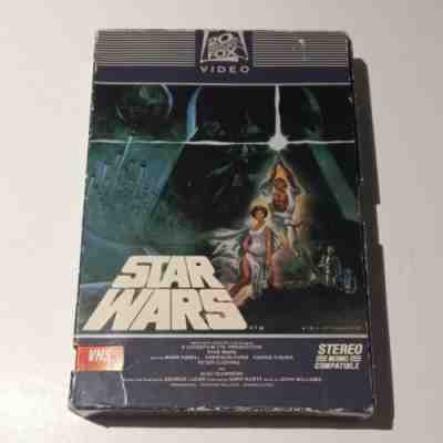 STAR WARS 1977 vhs 20th Century Fox Video RARE Drawer Case ~ First release 1982