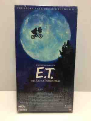 E.T. VHS Factory Sealed Front Watermark MCA Engraved Tape 1988