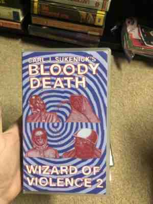 Bloody Death Wizard of Violence 2 VHS rare Carl J. Sukenick horror sov oddball
