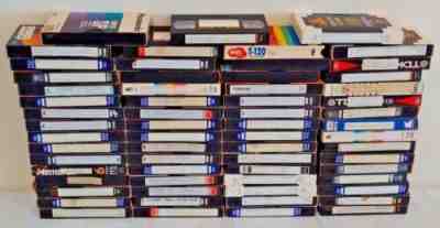 63 Blank VHS Video Tape Lot 1990s WWF PPV Its Time WCW Sin Raw Nitro Clash Pre