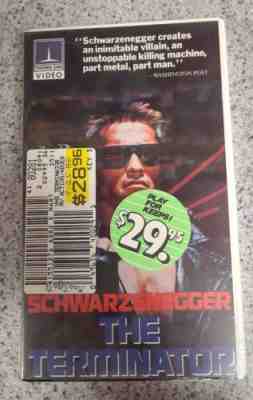 The Terminator VHS SEALED w/ Hype Sticker White Clamshell Arnold Schwarzenegger