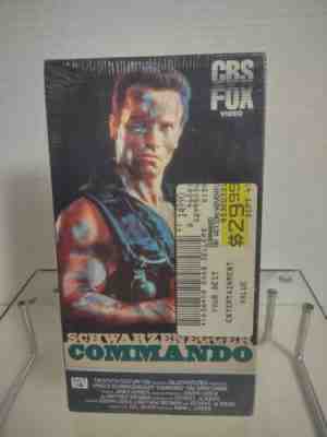 NEW Commando VHS 1986 CBS Fox Watermark Arnold Schwarzenegger Factory Sealed