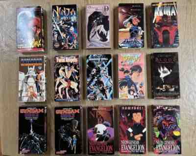 Vintage Anime VHS Lot 28 Movies. Akira, Ninja Scroll, Vampire Hunter D, & MORE!