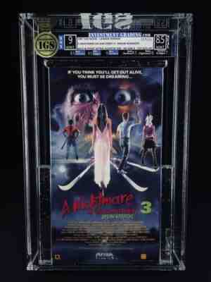 VHS A Nightmare on Elm Street 3 IGS 9.0-8.5 **DOUBLE MINT** MEDIA/ASTRAL