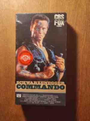 *Commando* VHS Tape FACTORY SEALED With WATERMARKS and Security Seal 1986!!