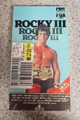 Rocky III VHS SEALED w/ Watermarks Carl Weathers Mr T Sylvester Stallone