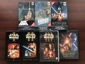 Star Wars VHS Episode 1,2,3,4,5,6,7 Incl. Revenge of the Sith RARE NTSC Format