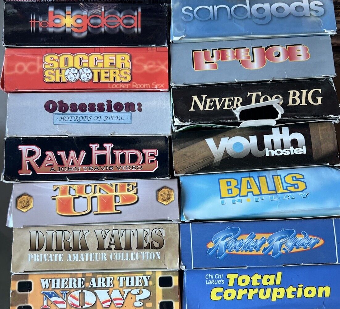 Lot of 14 Vintage VHS Cassette Video Big Box Gay Romantic Comedy Movie