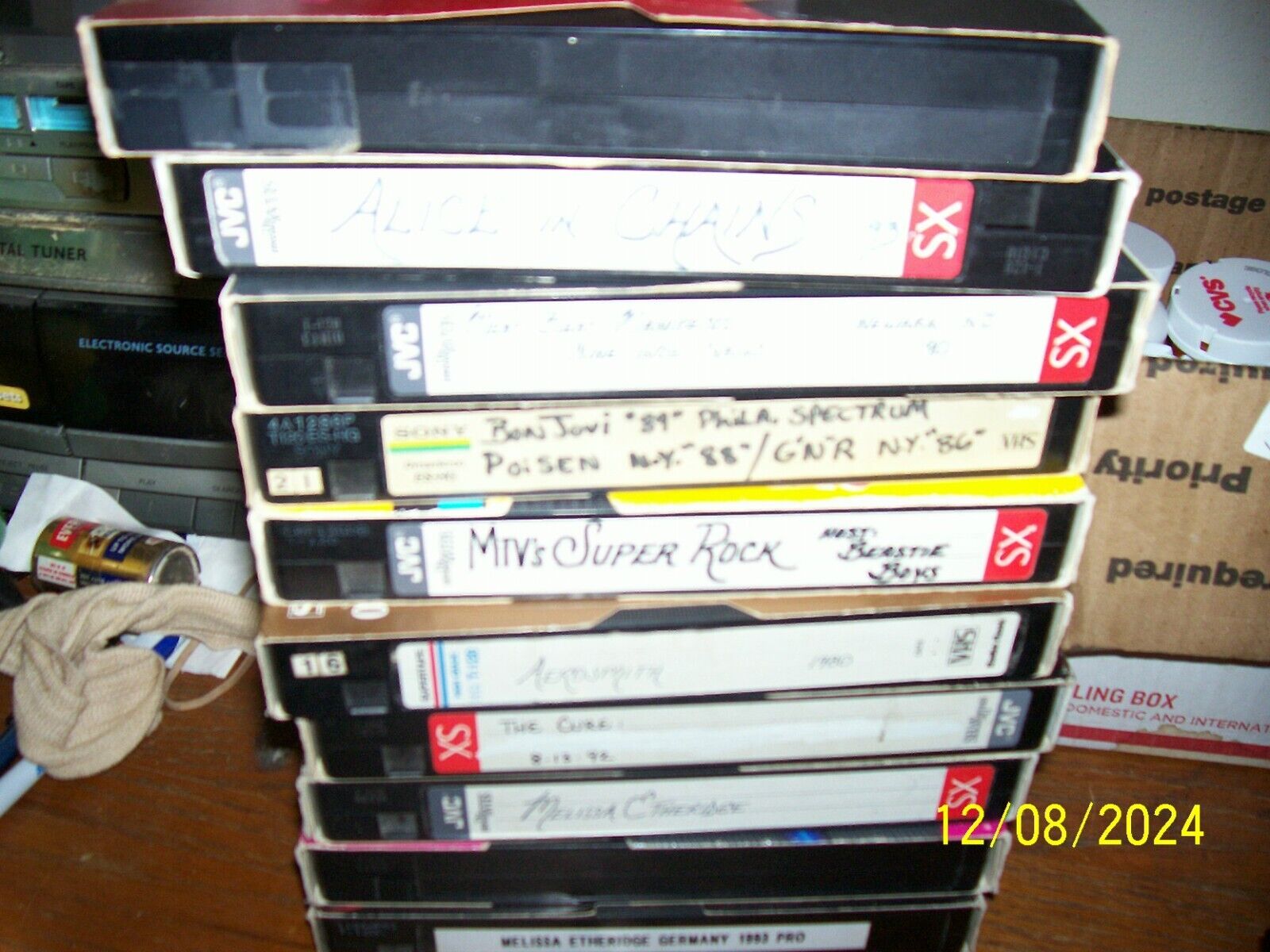 Vintage 80's 90's Vhs Rock Concert Tapes