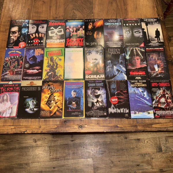 24 Horror VHS Tapes Cult Classics Terror Vintage Awesome Lot of Movies