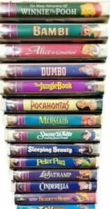 Vintage Walt Disney Black Diamond Masterpiece Movie Lot + More VHS Classics