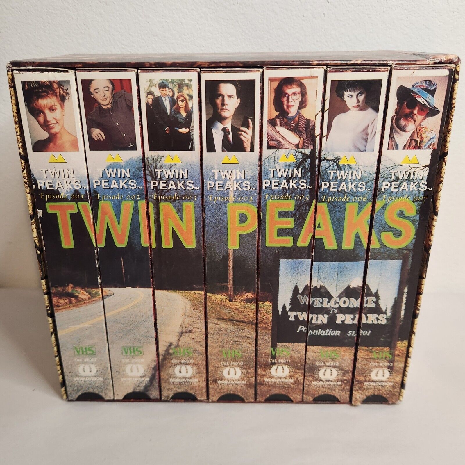 Twin Peaks VHS 7 Tapes Set Original Episodes 1-7 1990 David Lynch WorldVision