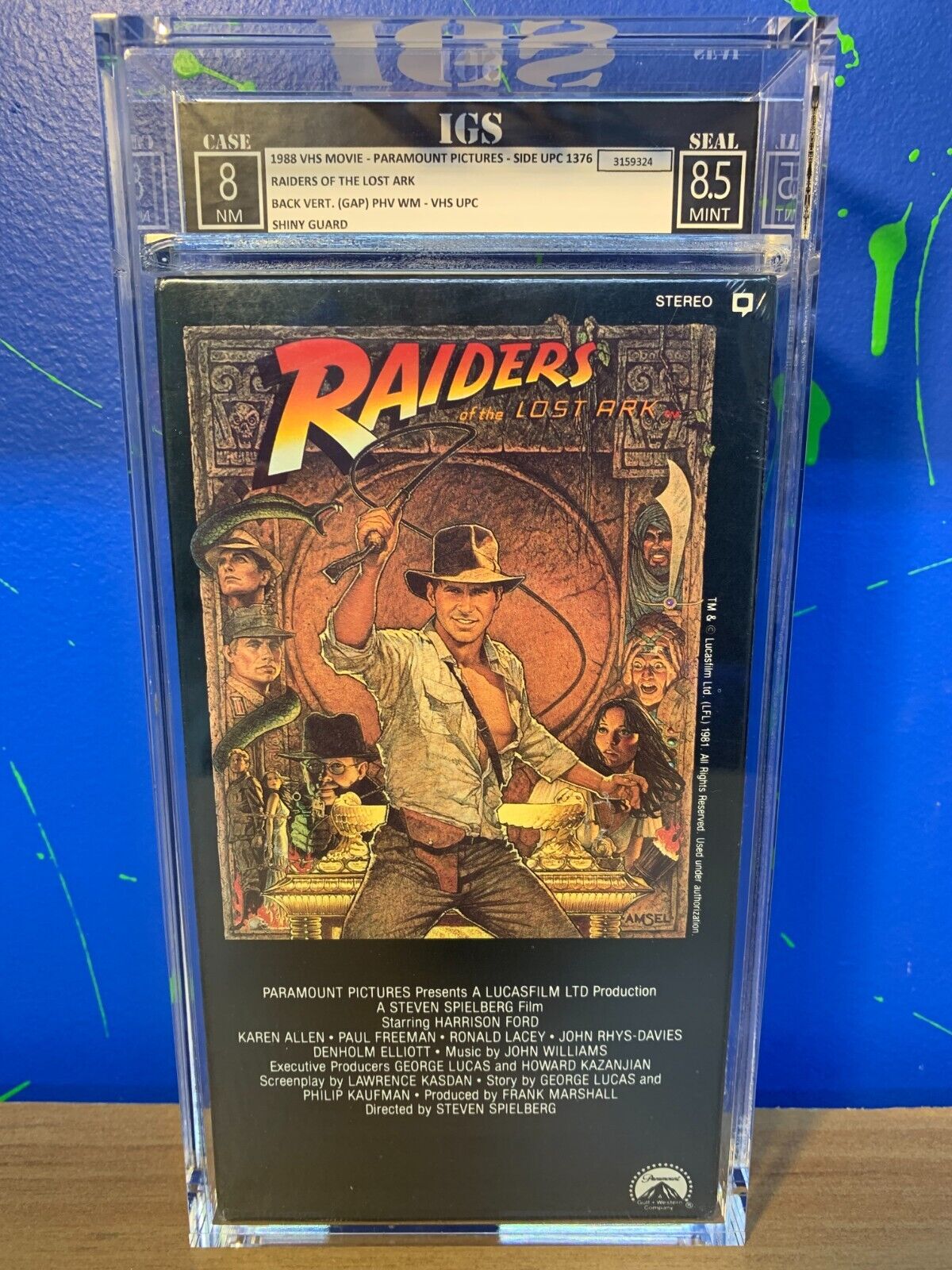 Indiana Jones Raiders Of The Lost Ark - VHS - 1988 - Watermark NEW SEALED Graded