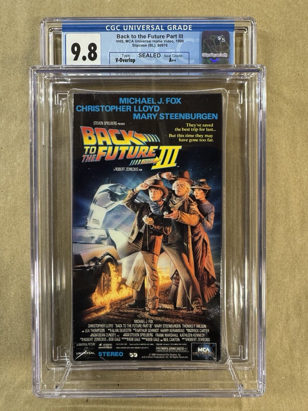 VHS — CGC 9.8 A++ •• BACK TO THE FUTURE III