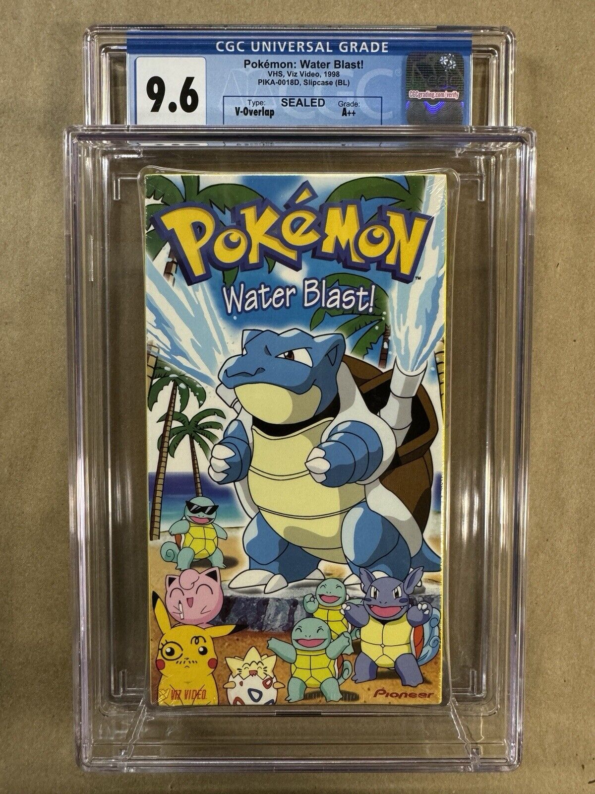 VHS — CGC 9.6 A++ •• POKEMON WATER BLAST! (Pokémon)