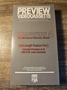 Halloween 4 VHS Rare CBS FOX Screener Vintage Horror