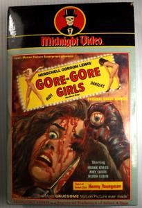 Gore-Gore Girls VHS Horror RARE H.G. Lewis / Midnight Video VG BOX Splatter