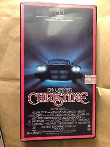 Christine VHS John Carpenter 1st Print RCA 1983 SIDE Sealed FULL BOX Watermarks