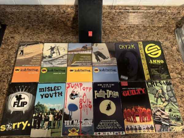 skateboarding vhs tapes (es Shorty’s Zero On Flip)