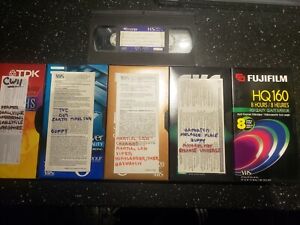 Maxell TDK Fuji T-120 Used Pre Recorded VHS Tape Recordable 6 Tapes