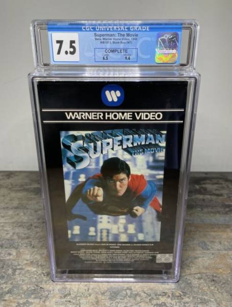 RARE 1980 Superman The Movie Betamax Beta Tape Graded CGC 7.5 Media 9.4 NOT VHS