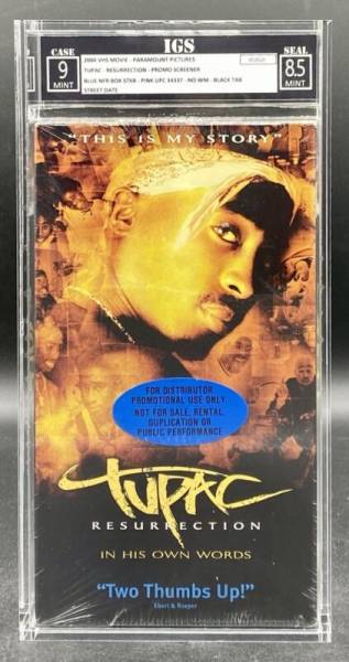 IGS 2004 9-8.5 TUPAC RESURRECTION PROMO SCREENER VHS GRADED MOVIE CGC VGA
