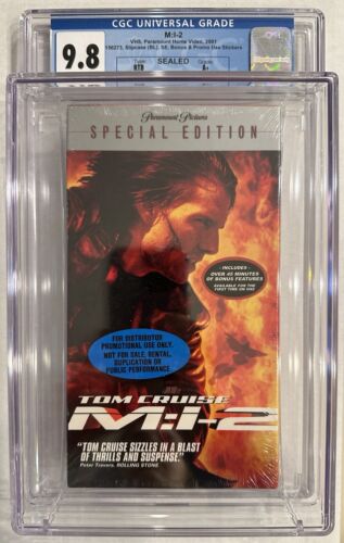 Mission Impossible M:I-2 VHS PROMO SCREENER CGC 9.8 A+ Tom Cruise ABSURDLY RARE