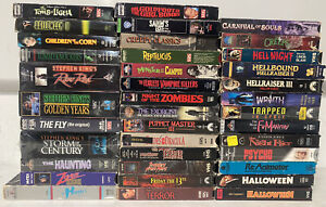 HUGE LOT 40 Vintage VHS Halloween Horror Cult 80’s 90’s VCR Tapes Some Sealed