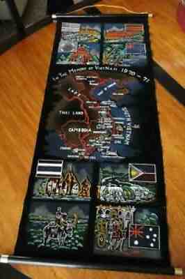 Vietnam War Souvenir Map Velvet 14