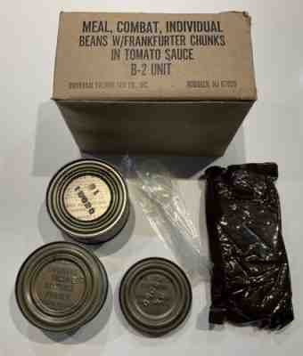 Complete C Ration Combat Meal Post Vietnam War Era B-2 Beans ...