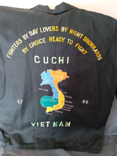 Vintage Cu Chi Vietnam War Souvenir Jacket 67-68 Very Good Condition