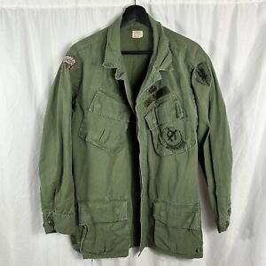 Vietnam War 75th Reg Rangers LRRP Patched Jacket Tropical Jacket Ruthless Riders