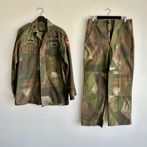 Vietnam War Original Bulletproof Poplin Named Camo Uniform Advisor Set