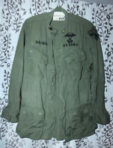 VIETNAM WAR Identified Soldier PATCHES Size Small TROPICAL COMBAT COAT