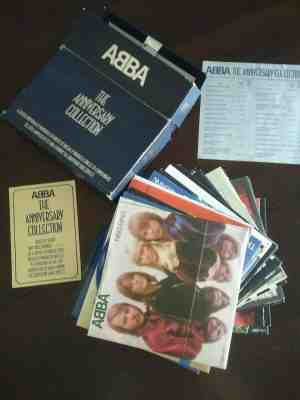 ???? ABBA THE ANNIVERSARY COLLECTION BOXSET 1984 Epic 26 x 7" Blue Vinyl 0365/2000