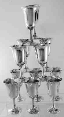 Water Goblets by Wallace Sterling Silver No.14, No Mono