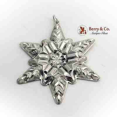 Gorham Snowflake Christmas Ornament Sterling Silver 1970