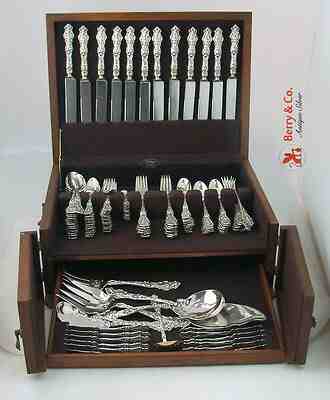 Irian Art Nouveau 127 Piece Dinner Flatware Set Sterling Silver Wallace 1902