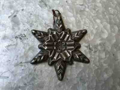 Vintage 1970 Gorham Sterling Silver Snowflake Christmas Ornament