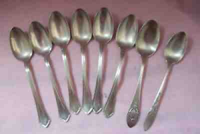 124.6 Grams Scrap (or Not) Sterling Silver 8 Teaspoon Mixed Lot