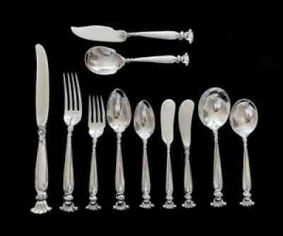 Wallace Sterling Silver Romance of the Sea Flatware Set 16 Service 126 pieces