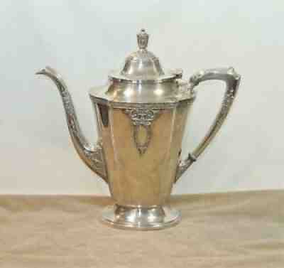 WALLACE Silver LADY ASTOR Coffee Pot Vintage Silverplate Tea Set