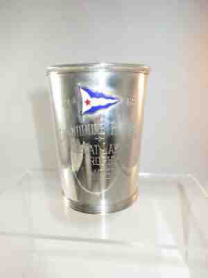 Sterling Silver Mint Julep Great Lakes Trophy Cup-1962 Chicago Yacht Club Flag