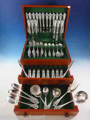 Grande Baroque by Wallace Sterling Silver Flatware For 18 Set 116 Pieces