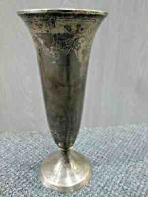 Vintage R. Wallace Sterling Silver Flower Vase 4405