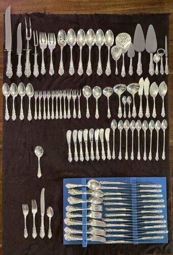 Wallace Sir Christopher sterling silver flatware 175 pc set/ No Monogram