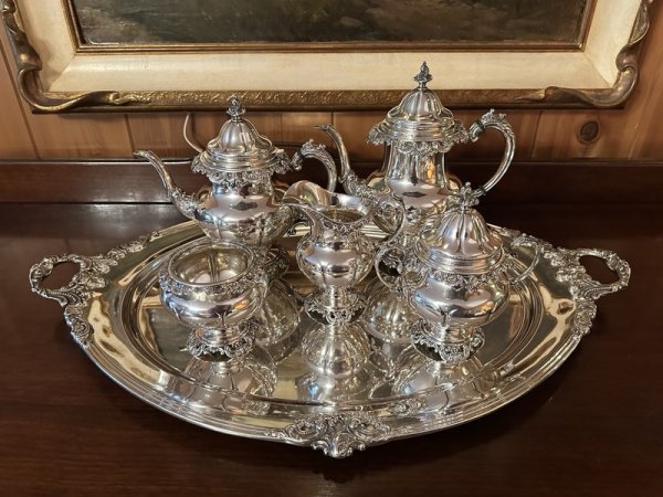 Grande Baroque by Wallace 6 piece Sterling Silver Coffee And Tea Service