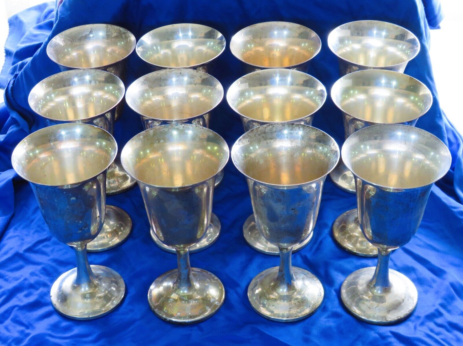#122 Wallace sterling silver Goblets - Set of 12 - No Monogram
