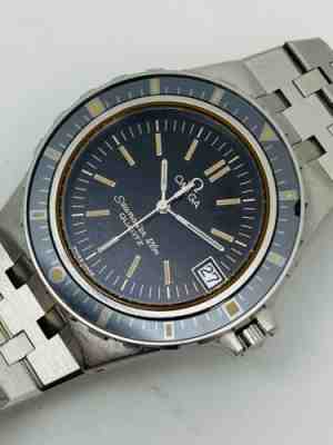 Vintage Rare Omega Seamaster 120m Quartz Jacques Mayol 196.0185 396.0900