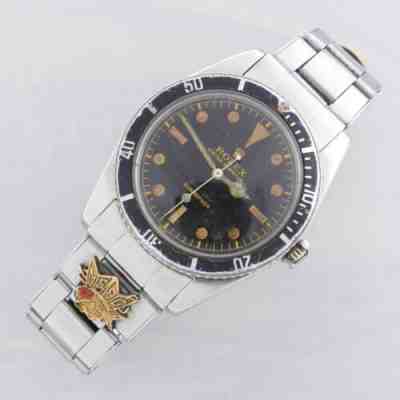 ROLEX SUBMARINER DIVER 100 METERS 6536-1 UNPOLISHED VINTAGE WATCH 100% GENUINE